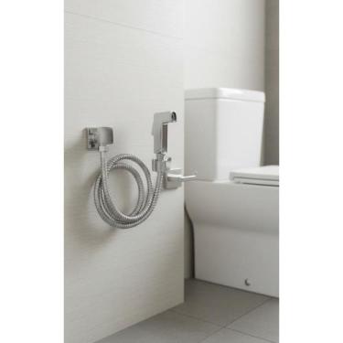 Imagem de Ducha Higiênica Quadrada Luxo Metal Cromada 1/4 Volta - Congratulation