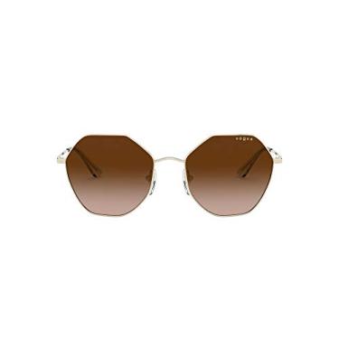 Imagem de Óculos de sol Vogue Eyewear Vo4180s feminino, Ouro pálido/marrom dégradé, 54 mm
