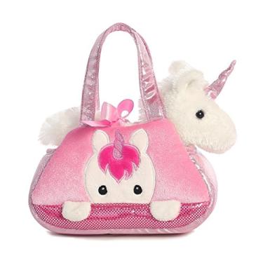 Imagem de Aurora World Fancy Pals Pet Carrier, Peek-A-Boo Unicorn Multi, 7 inches