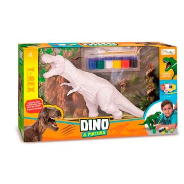 Como desenhar e pintar Dinossauro T-Rex do jogo do Google Chrome