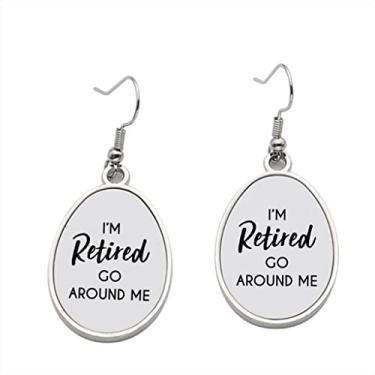 Imagem de Brinco I'm Retired goround me - Brincos com pingente para meninas - Presente de festa de aniversário dos namorados