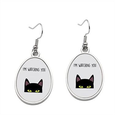 Imagem de Brinco I'm Watching you - Brincos com pingente para meninas - Presente de festa de aniversário dos namorados