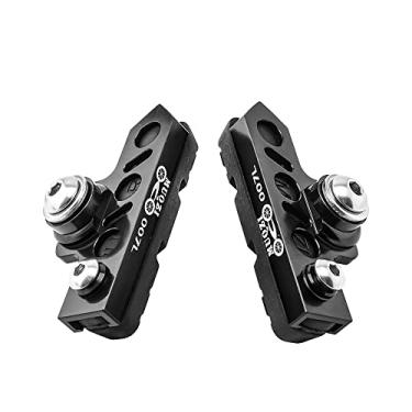Imagem de Bicicleta C Pinça de freio estendida (conjunto de 2) freio de aro de liga de alumínio substituível resistente ao desgaste para bicicleta de estrada, MTB, bicicleta dobrável (preto-preto)
