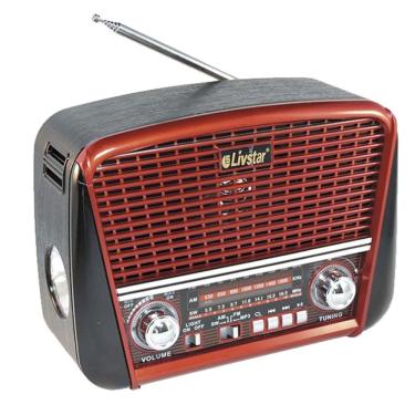 Imagem de Rádio Retro Portátil AM / FM / USB / SD Livstar CNN 3201 BT