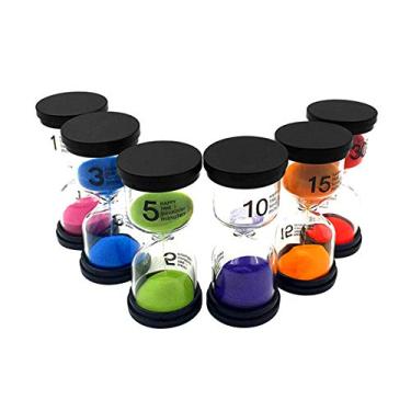 Imagem de Kiboule Pcs Ampulheta Temporizador De Areia 1/3/ 5/10/ 15/30 Minutos Ampulheta Temporizador Relógio De Areia Para Crianças Jogos Sala De Aula Cozinha Home Office Decoração Multicolor