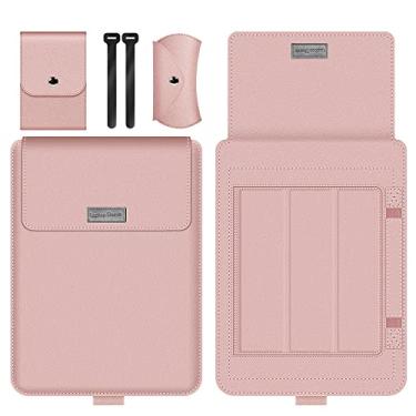 Imagem de NUTOT conjunto de quatro Capa para laptop Notebook Bolsa portátil multifuncional à prova d'água de lazer (rosa,13/14 polegadas)