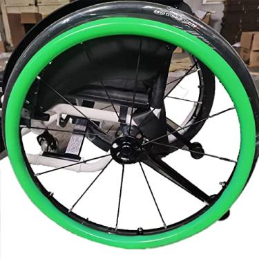 Imagem de Capas de aro para cadeira de rodas traseira, capa de aro de cadeira de rodas antiderrapante/resistente ao desgaste, capa protetora de anel de pressão para cadeira de rodas, acessórios para melhorar a