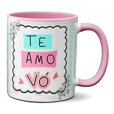 Imagem de Caneca Feliz Dia Dos Avós Te Amo Vó Presente Criativo (Rosa)
