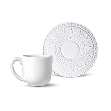 Imagem de Porto Brasil Conjunto com 6 Xícaras de Café com Pires Greek Branco