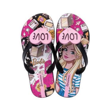 Imagem de Chinelo Infantil Barbie Day Love Ipanema Preto