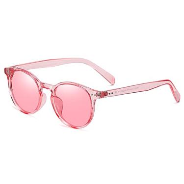Imagem de Óculos de Sol Retrô Redondo Feminino Masculino Ultraleve Polarizado Sombras de Condução Vintage Óculos de Sol UV400 Gafas De Sol, Rosa, Rosa, A