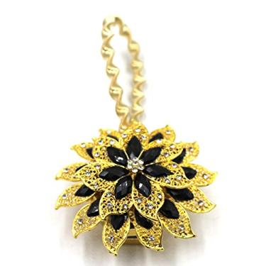 Imagem de peça cortina magnética tieback mola fio de aço em forma de flor fivela de cortina clipe suporte de janela acessórios, G, 1 peça