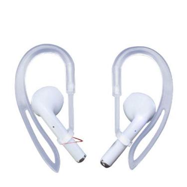 Imagem de Gancho Clip Orelha Silicone Ear Hook Fone AirPods AirPods 1 e 2 (Transparente (incolor) ** 1 Par **)