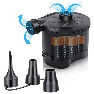Imagem de 3T6B Bomba de ar alimentada por bateria e bomba de ar rápida infladora e esvaziador para camas de ar, brinquedos Lilos Piscinas (bateria 4 D)