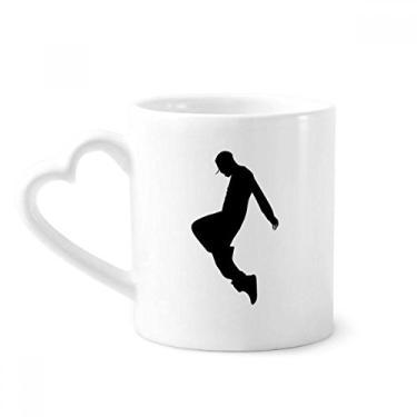 Imagem de Caneca esportiva hip hop dança saltando caneca de café cerâmica copo de coração de vidro