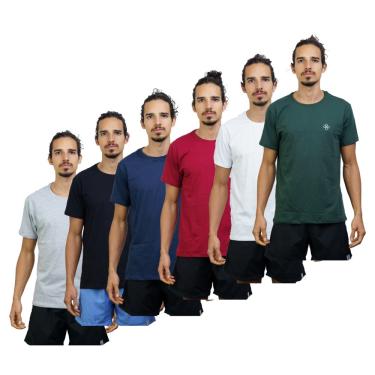 Imagem de Kit 6 Camisetas masculino trefles 100% algodão manga curta