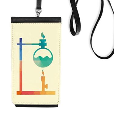 Imagem de Cantil redondo aquecido com fundo de química para celular, bolso preto