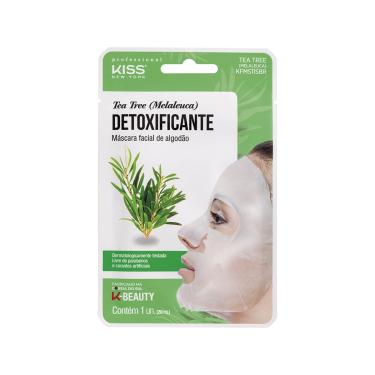 Imagem de Máscara Facial de Algodão Kiss NY Tea Tree Detoxificante com 1 unidade 1 Unidade