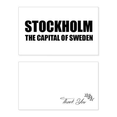 Imagem de Cartão de agradecimento Stockholm, a capital da Suécia, papel de aniversário, saudações de casamento