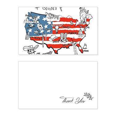 Imagem de Mapa dos Estados Unidos Ilustração Palavra Liberdade Cartão de agradecimento Aniversário Papel Saudações Casamento Apreciação