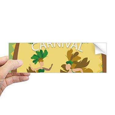 Imagem de DIYthinker Hula Brasil, Carnaval, slogan Brasil, adesivo retangular para janela