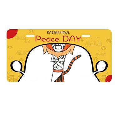 Imagem de DIYthinker Egypt Mummy Horus chapéu de tigre placa etiqueta decoração de carro dia da paz