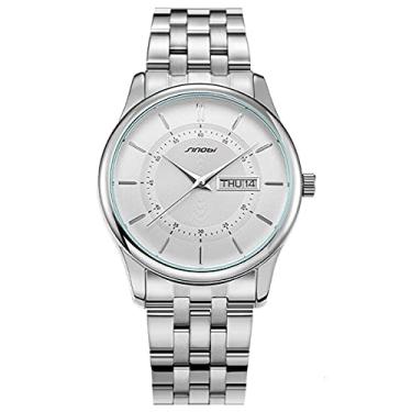 Imagem de Relógio de Pulso Masculino Sinobi Relógio Elegante Casual de Aço Inoxidável À Prova D'agua (C1)