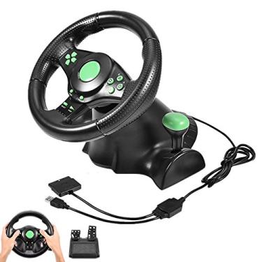 Imagem de Volante esportivo de corrida, volante de corrida de vibração para jogos para XBOX 360/PS2/PS3/PC com roda de corrida USB