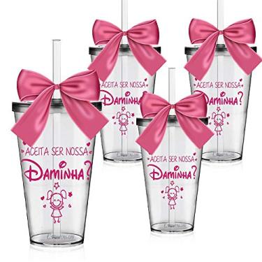 Imagem de 4 Copos Convite Personalizados para Daminha - Disney