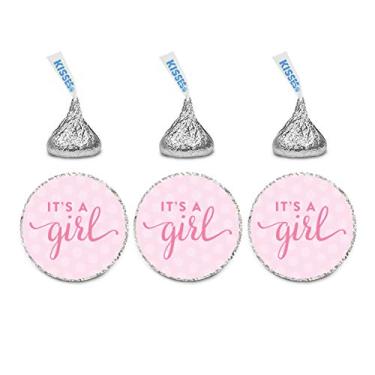 Imagem de Adesivos Andaz Press Chocolate Drop Labels Single, Ícones de Chá de Bebê, It's a Girl, 1