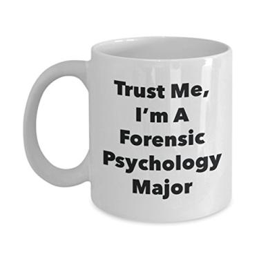 Imagem de Caneca Trust Me, I'm A Forensic Psychology Major - Caneca de café divertida - Lindas ideias de presentes de formatura para amigos e colegas de classe (325 ml)