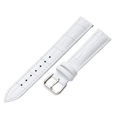Imagem de SOUGAO Pulseira de relógio de couro genuíno, vintage, de liberação rápida, pulseiras de reposição, Branco, 22mm