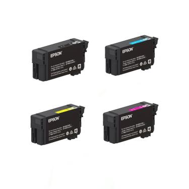 Imagem de Kit 4 cartuchos epson plotter sc t3170 t3170m t5170 t2170