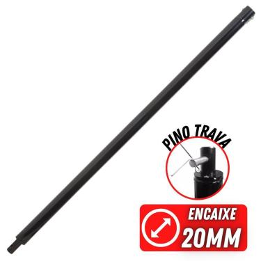 Imagem de Haste de Extensão 80cm Com Pino Trava e Diâmetro de Encaixe 20mm em Ferro Para Perfurad...