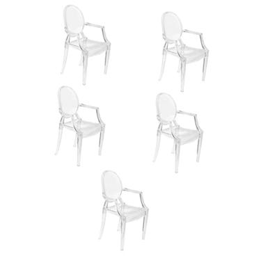 Imagem de 5pcs 6 Points Devil Chair Baby Sets Kids High Chair Kids' Desk Chairs Plastic Chair Toy Miniature Armchair Adornment Miniature Clear Chair Miniature Chair Toy Kids Miniature Chair