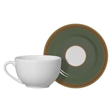 Imagem de Conjunto Alleanza de 6 Xicaras Chá com Pires Celebrate Verde, Padrão