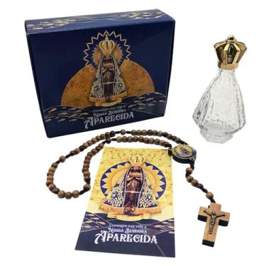 Imagem de Kit Exorcismo Nossa Senhora Aparecida - Porta Água Benta, Terço e Folheto de Oração