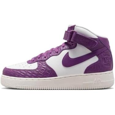 Imagem de Nike Tênis feminino Air Force 1 Mid '07 couro branco 366731-100, Viotech/Viotech-Summmit Branco, 10