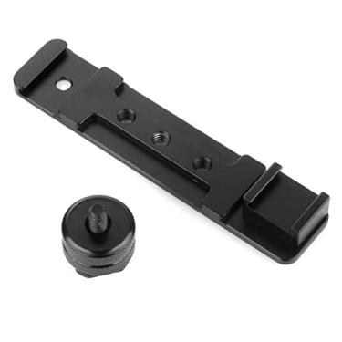 Imagem de DAGIJIRD SLR Camera 1/4 Dual Hot Shoe Bracket Metal Mount Adapter DLSR TTL Flash Led Light DV SLR Rig Extension Bar 120 * 25MM