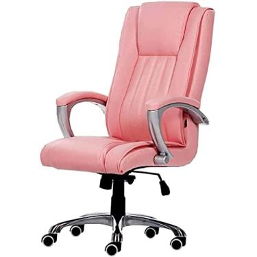 Imagem de Cadeira de escritório Cadeira de jogos Cadeira de computador Cadeira de escritório Cadeira giratória com encosto duplo, vermelha (rosa) lofty ambition