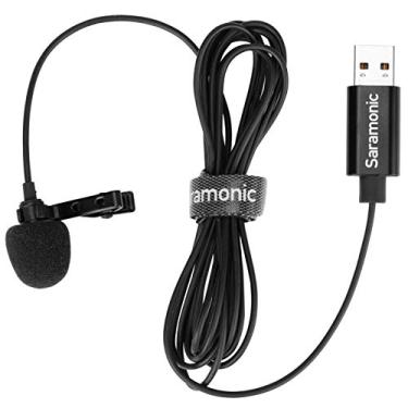 Imagem de Saramonic Microfone Lavalier com conector USB-A para computadores com cabo de 2 m (SR-ULM10), preto