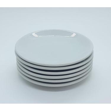 Imagem de Jogo 6 pratos de Sobremesa / Pires Chá - Porcelana Branca