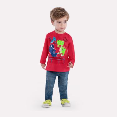 Imagem de Infantil - Camiseta Menino Kyly Estampa de Dinossauros Vermelho  menino