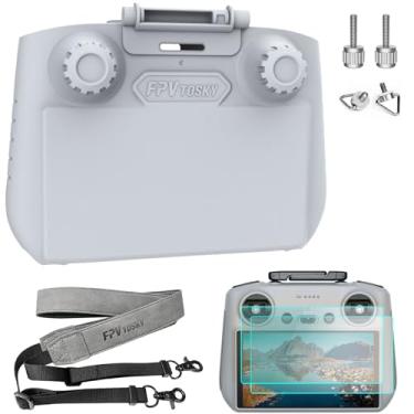 Imagem de FPVtosky Capa protetora 3 em 1 Mini 4 Pro RC 2 + 2 protetores de tela + conjunto de cordões, serve para controle remoto Mini 4 Pro/Air 3S p RC2 acessórios