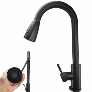 Imagem de Torneira Gourmet Pull Down Flexivel Cozinha Monocomando Agua Quente Fria Bancada Cuba Mesa Limpeza