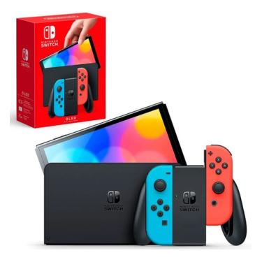 Imagem de Nintendo Switch Oled 64gb Neon - Pronta Entrega Com Nota Fiscal E Garantia Switch