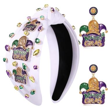 Imagem de mokkia Tiara feminina de carnaval para carnaval, máscara com contas, crwon, acessório de cabelo para presente (Mardi Gras 2)