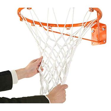 Imagem de Spring Meow Rede de basquete resistente ao ar livre - Rede de substituição para aro padrão de 12 voltas - Rede de argola para desempenho ideal