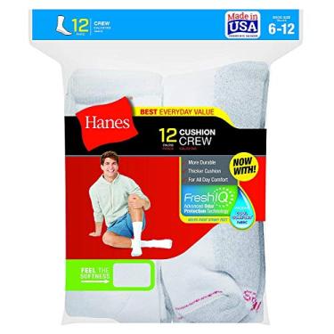 Imagem de Meias masculinas Hanes, brancas, 44-45/Tamanho do sapato 36 a 44.