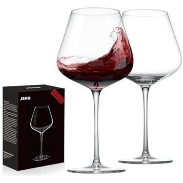 Imagem de JBHO Taças de vinho vinho cristal estilo italiano sopradas à mão - vidro transparente premium sem chumbo - conjunto de 59-595 g - caixa de presente para qualquer ocasião